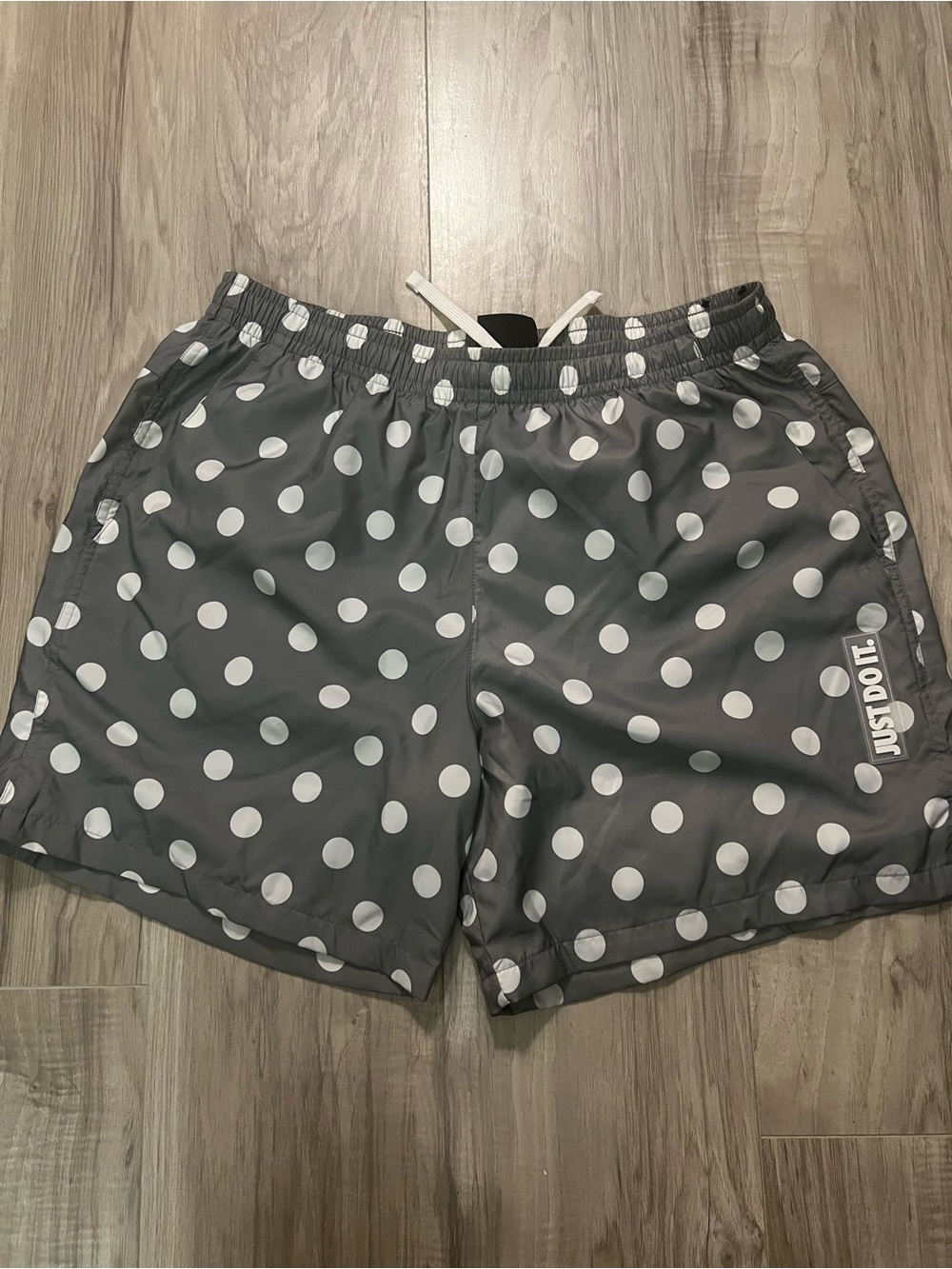 Nike Woven Gray shorts with White Polka Dots